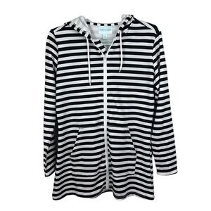 Caya Costa Stripped Hooded Full Zip Jacket UV Protection